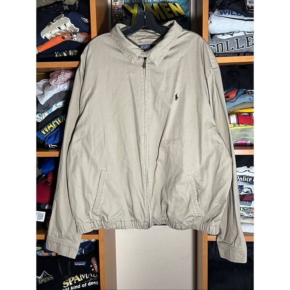 Vintage Polo Ralph Lauren Men’s Khaki Harrington Jacket 2XL